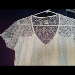 Clean barely worn long white TBahama cover up